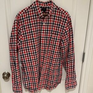 J. Crew Red and Black Checkered Shirt - Men’s